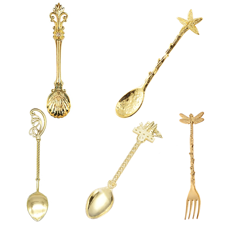 Vintage Collectible Spoons - Yeni Vintage Çoklu Desenler Alaşımlı Küçük