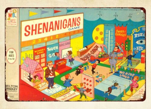 Vintage Collectibles Store - Shenanigans Masa Oyunu 1964 metal teneke