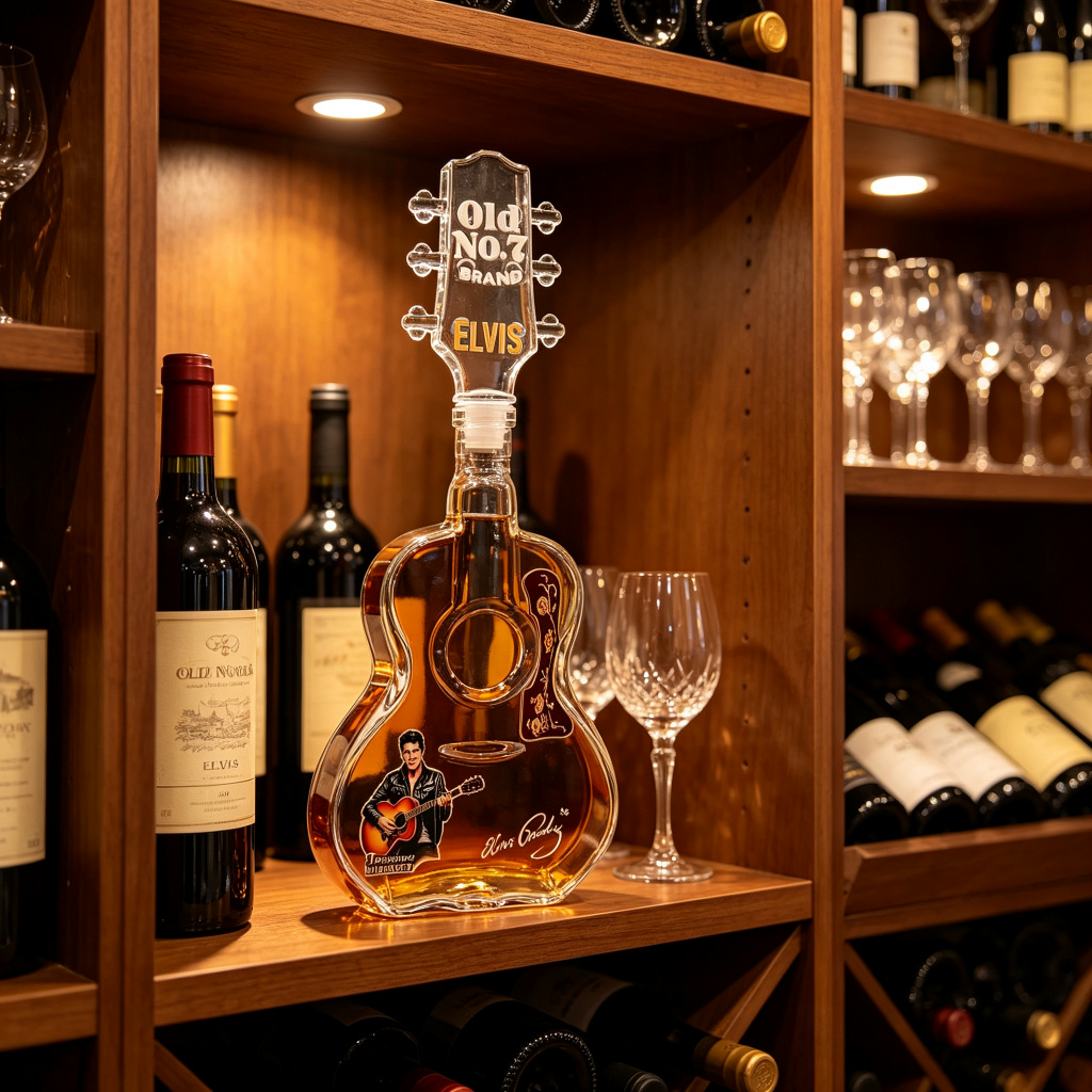 Elvis Presley Gitar Şekilli Ca - Vintage Collectible Liquor Bottles incelemesi ve fiyatı